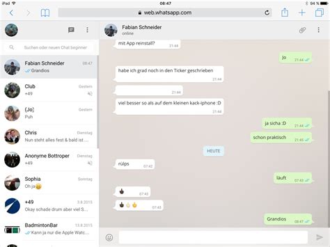 Whatsapp mit ipad - > Settings, and tapping on your profile name. To uninstall WhatsApp. We recommend using the Chat Backup feature to back up your messages before you delete WhatsApp from your devic